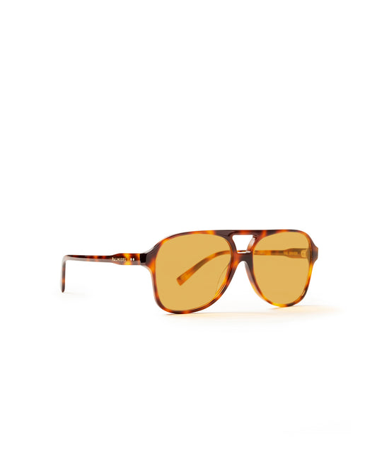 yellow sunglasses with tortoise frame