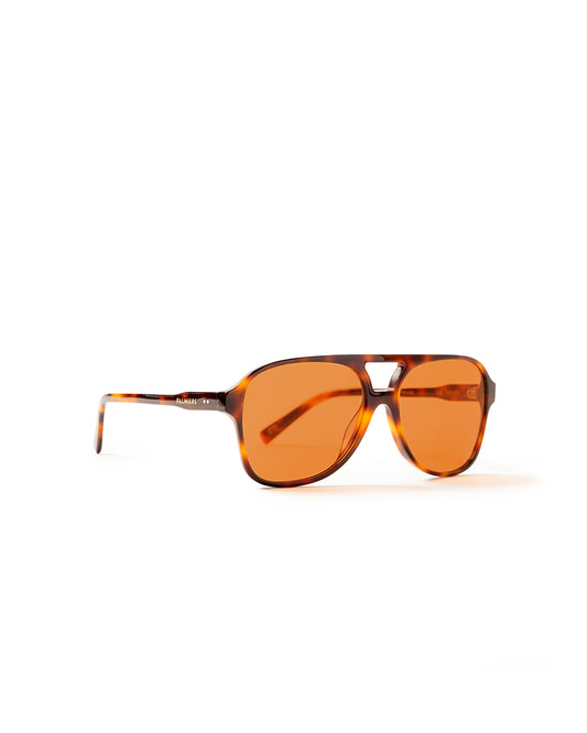 orange sunglasses with tortoise frame