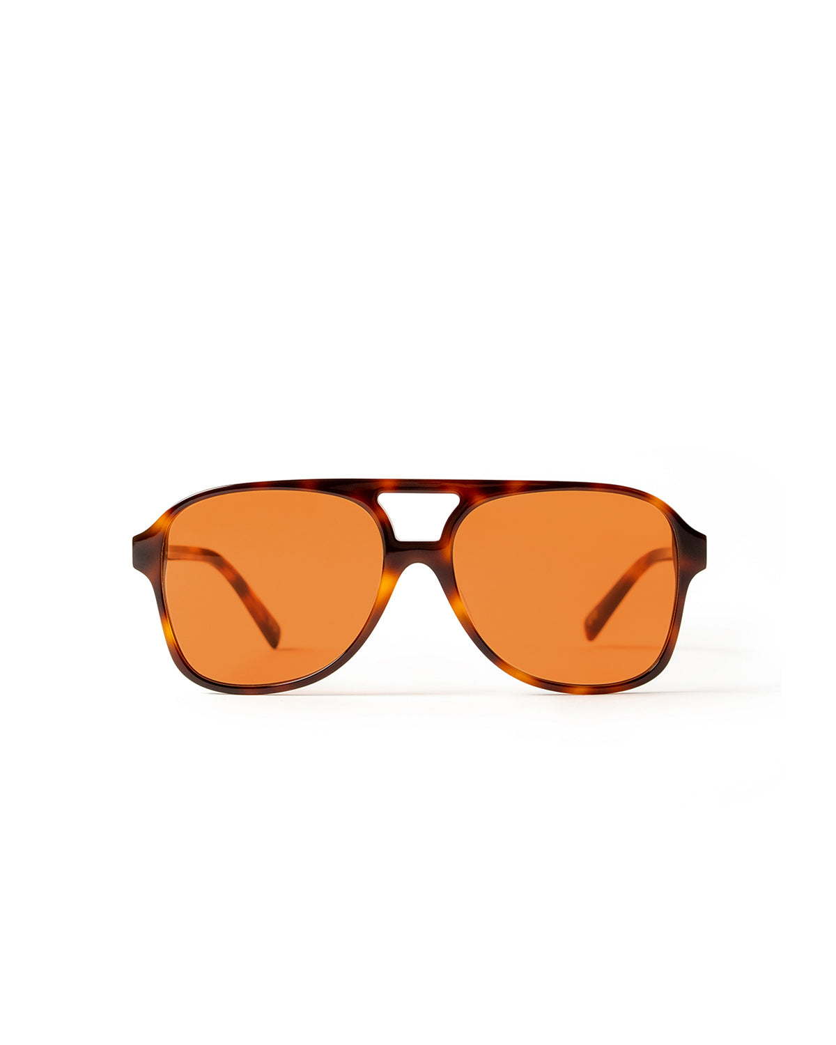 orange sunglasses with tortoise frame