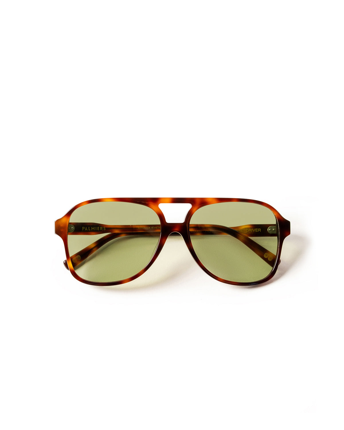 Olive sunglasses with tortoise frame