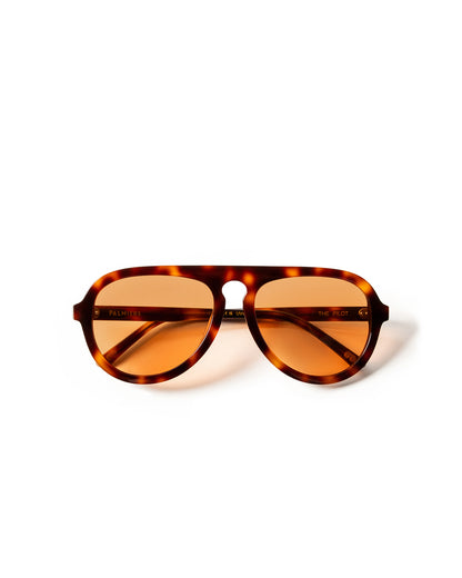 orange sunglasses with tortoise frame