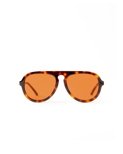 orange sunglasses with tortoise frame