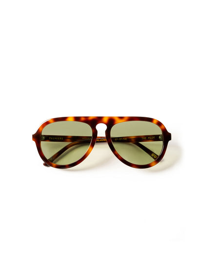 Olive sunglasses with tortoise frame