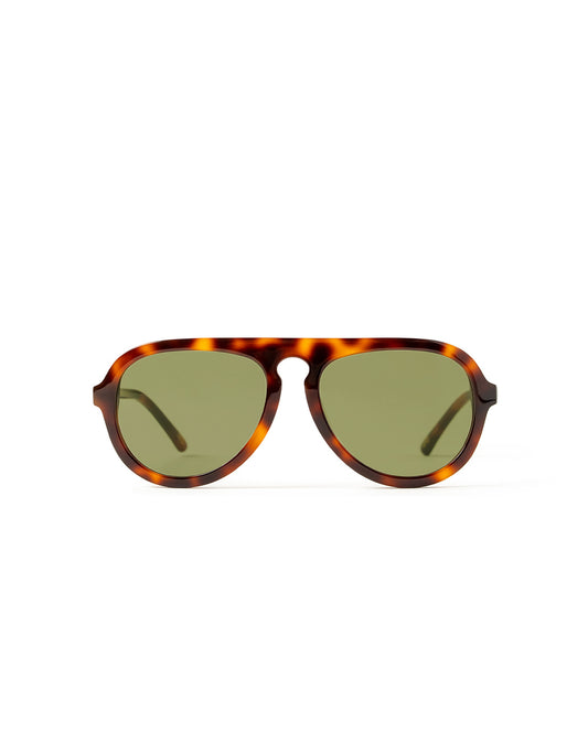 Olive sunglasses with tortoise frame